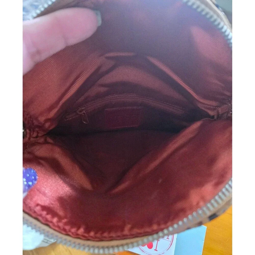 HOBO International Leather Snake Expandable Magnet Closure Clutch Bag